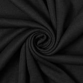 Luxury Fashion Fabric—Black Hue—French Rib Knit—58/60 Inches Wide—Sold by The Yard